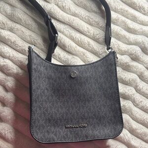 Michael Kors Gray and Black Crossbody Bag